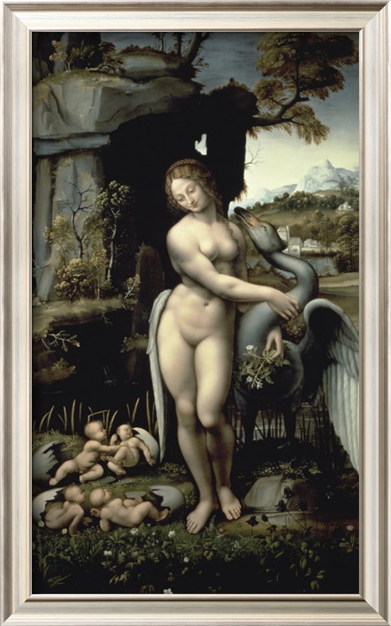 Leda And The Swan - Leonardo Da Vinci Painting
